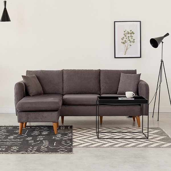 Kampinė sofa tamsiai pilkos spalvos (su kairiuoju kampu) Sofia – Artie-image-1