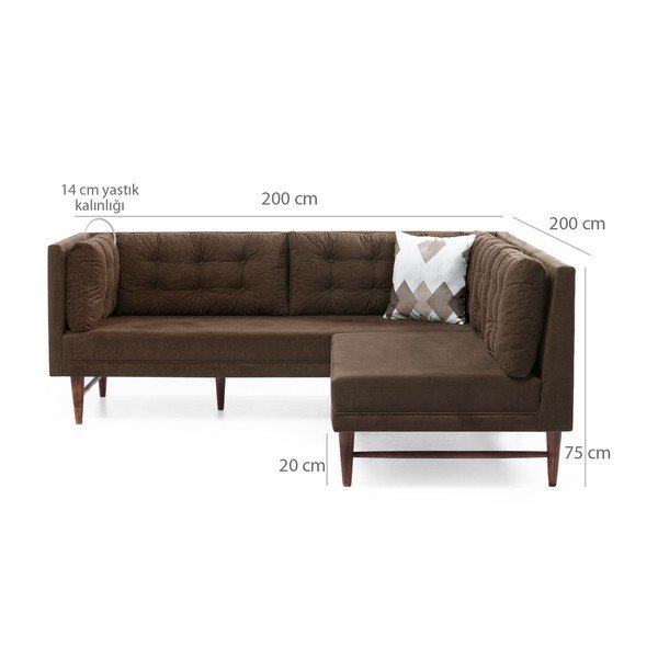 Ruda kampinė sofa Balcab Home Barbara-image-2