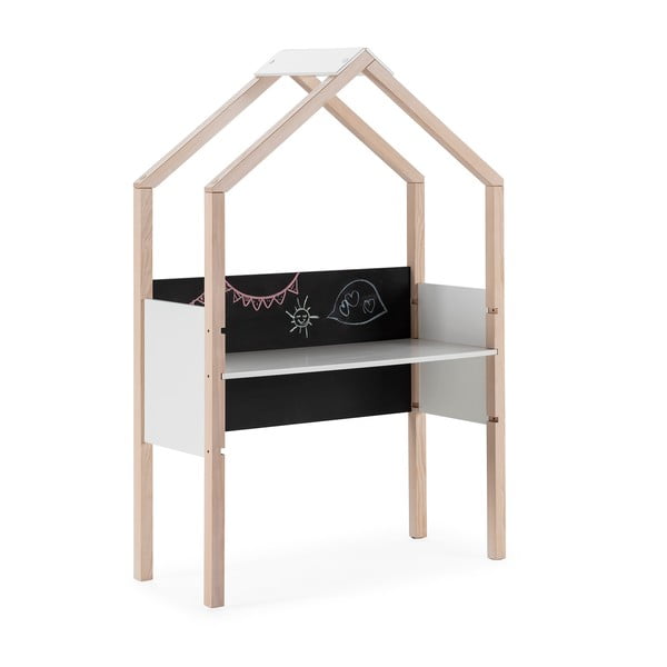 Iš pušies masyvo vaikiškas rašomasis stalas 40x100 cm Roxana – Marckeric-image-2