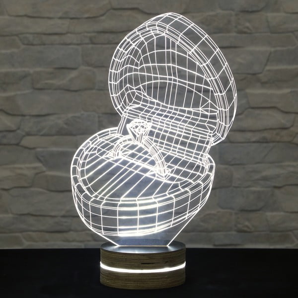3D stalinis šviestuvas Susituok su manimi