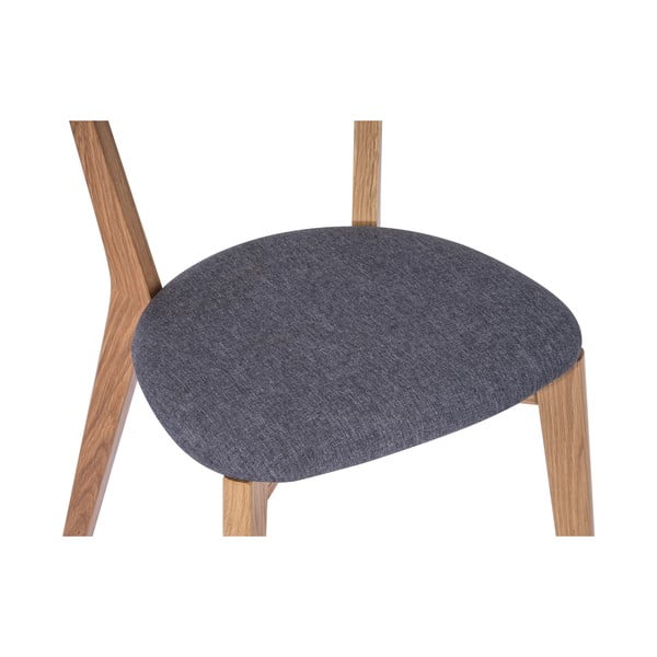 Ąžuolinė valgomojo kėdė su pilka sėdyne Arch - Bonami Selection-image-3