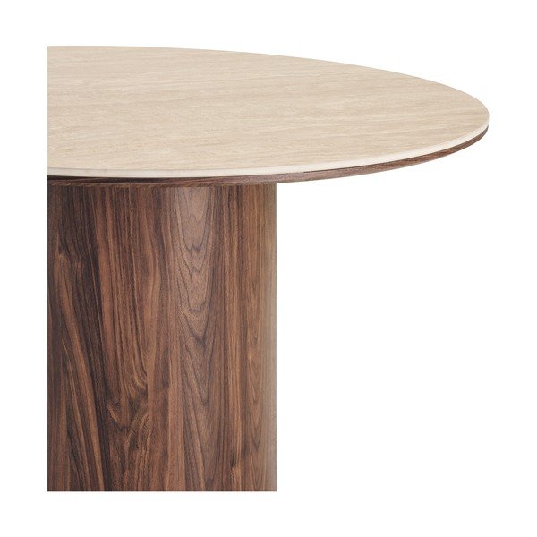 Iš keraminės plokštės apvalios formos valgomojo stalas ø 120 cm Delphi – House Nordic-image-4