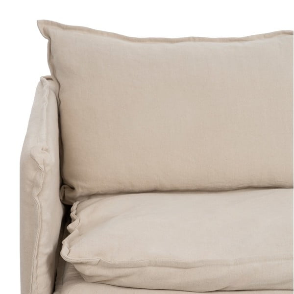 Kreminės spalvos iš lino sofa 180 cm – Ixia-image-4
