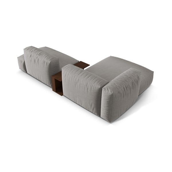 Modulinė kampinė sofa šviesiai pilkos spalvos (su kairiuoju kampu) Martina – Micadoni Home-image-4