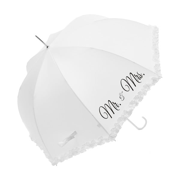 Baltas vestuvinis skėtis "Ambiance Mr & Mrs", ⌀ 90 cm