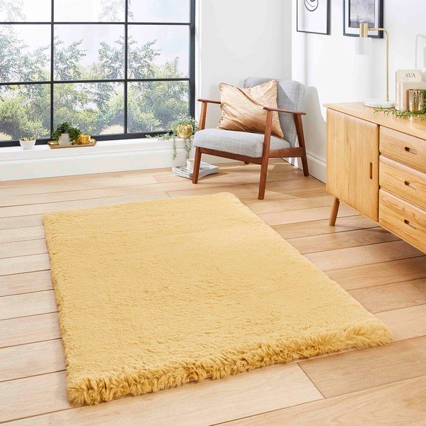 Kilimas garstyčių spalvos 80x150 cm Super Teddy – Think Rugs-image-1
