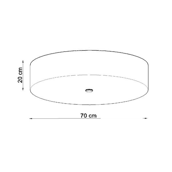 Juodas lubinis šviestuvas su stikliniu gaubtu ø 70 cm Herra - Sollux-image-4