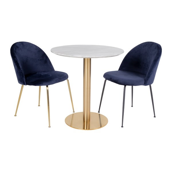 Apvalios formos valgomojo stalas su marmuro dekoro stalviršiu ø 110 cm Bolzano – House Nordic-image-4