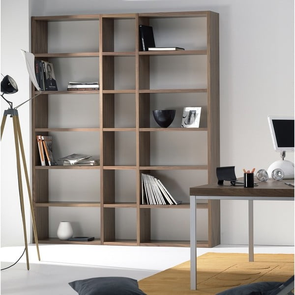 Tamsiai ruda knygų letyna TemaHome Pombal, aukštis 224 cm-image-1