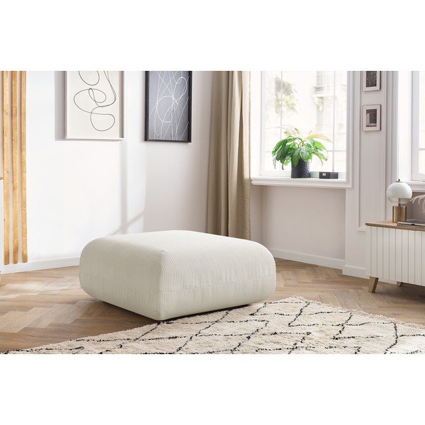 Baltas velvetinis pufas Lecomte - Bobochic Paris-image-1