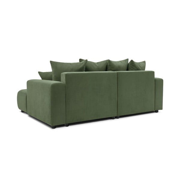 Iš velveto kampinė sofa žalios spalvos Enjoy – Bobochic Paris-image-4