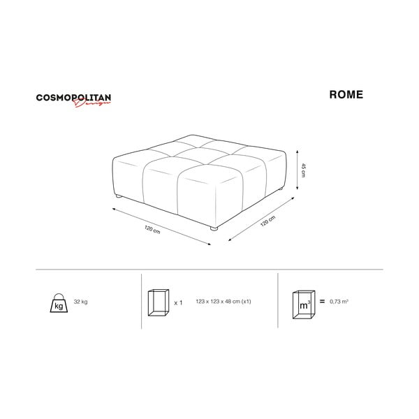 Juodas sofos modulis Rome - Cosmopolitan Design-image-4
