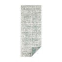 Žalios ir kreminės spalvos dvipusis lauko kilimas NORTHRUGS Biri, 80 x 250 cm