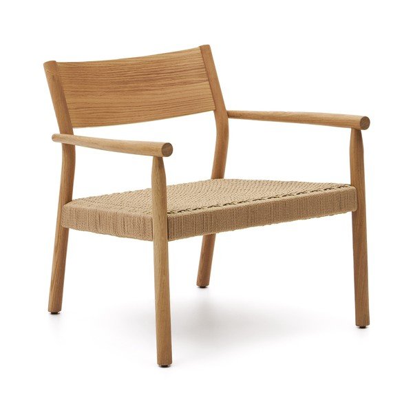 Šviesios natūralios spalvos austas krėslas Yalia – Kave Home