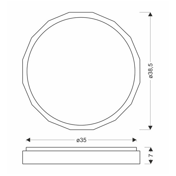 Lubinis šviestuvas natūralios spalvos LED ø 38,5 cm Cadix – Candellux Lighting-image-1