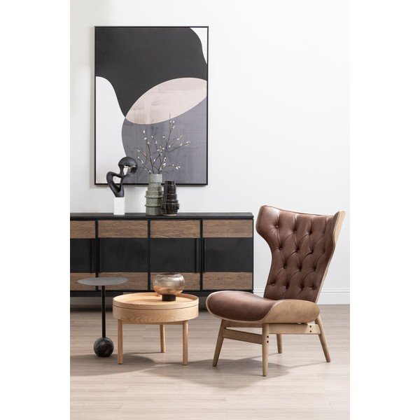 Apvalios formos šoninis stalas iš pušies ø 60 cm Viborg – Premier Housewares-image-3