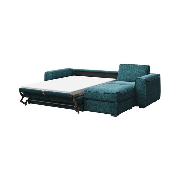 Mėlyna turkio spalvos sofa-lova su keičiamu gultuvu MESONICA Munro, 288 cm-image-3