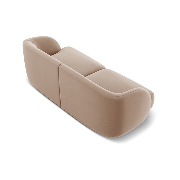 Sofa smėlio spalvos iš velveto 184 cm Miley  – Micadoni Home-image-3