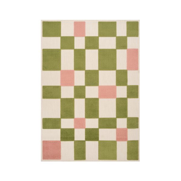 Žalios spalvos/rožinės spalvos lauko kilimas 80x150 cm Valma – Jotex