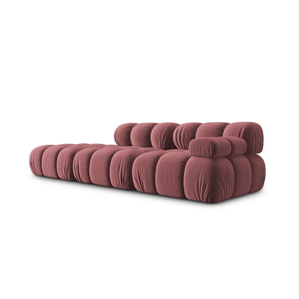 Sofa rožinės spalvos iš velveto 282 cm Bellis – Micadoni Home-image-3