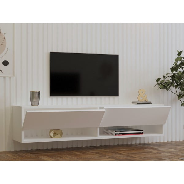 TV spintelė baltos spalvos 141x31x30 cm Arges – Kalune Design-image-3