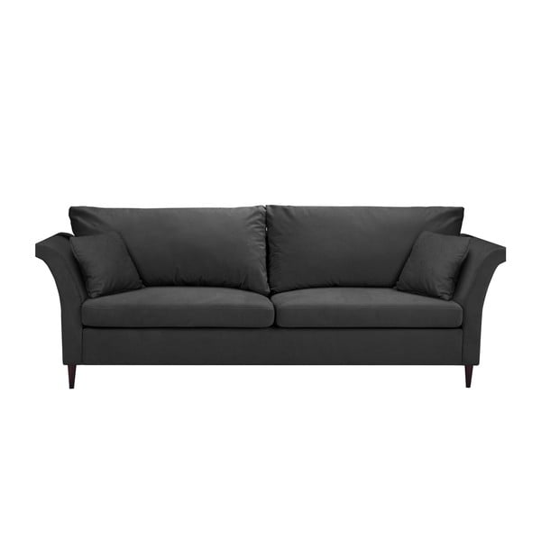 Tamsiai pilka sofa lova su daiktadėže Mazzini Sofos Pivoine, 245 cm