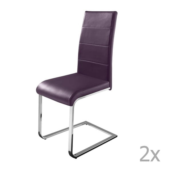 2 violetinių valgomojo kėdžių rinkinys "Støraa Cara