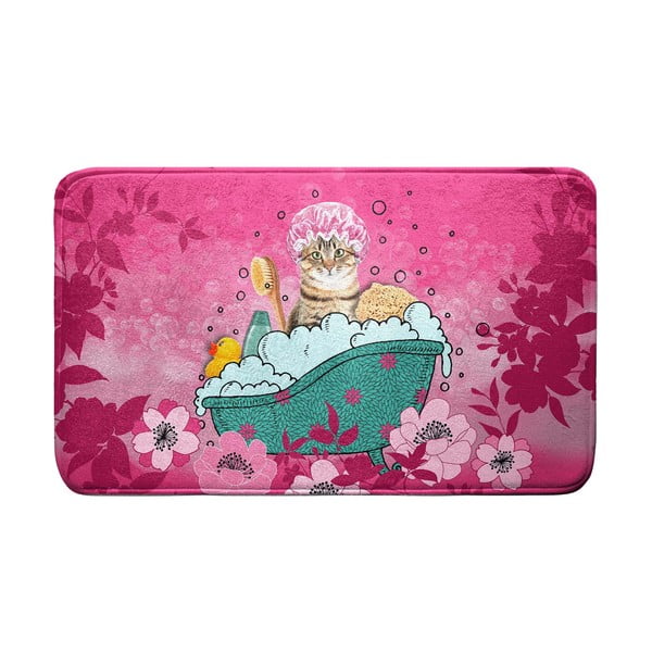 Vonios kilimėlis rožinės spalvos 45x75 cm Chatibulle – douceur d'intérieur