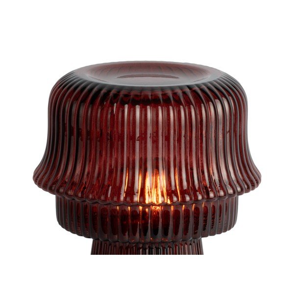 Bordo spalvos iš stiklo stalinis šviestuvas (aukštis 26 cm) Cadiz – Leitmotiv-image-3