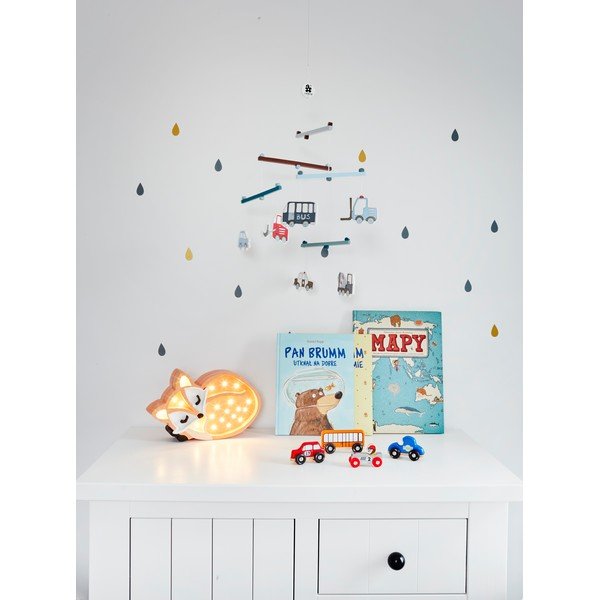 Oranžinis pušies medienos stalinis šviestuvas Little Lights Fox Wild, ilgis 31 cm-image-4