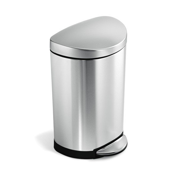 Iš plieno šiukšliadėžė sidabrinės spalvos su pedalu 10 l – simplehuman-image-4
