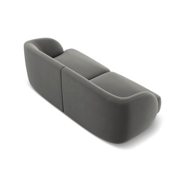 Pilka aksominė sofa 184 cm Miley - Micadoni Home-image-3