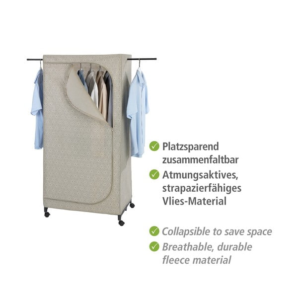 Iš tekstilės drabužių spinta smėlio spalvos 75x160 cm Balance – Wenko-image-2