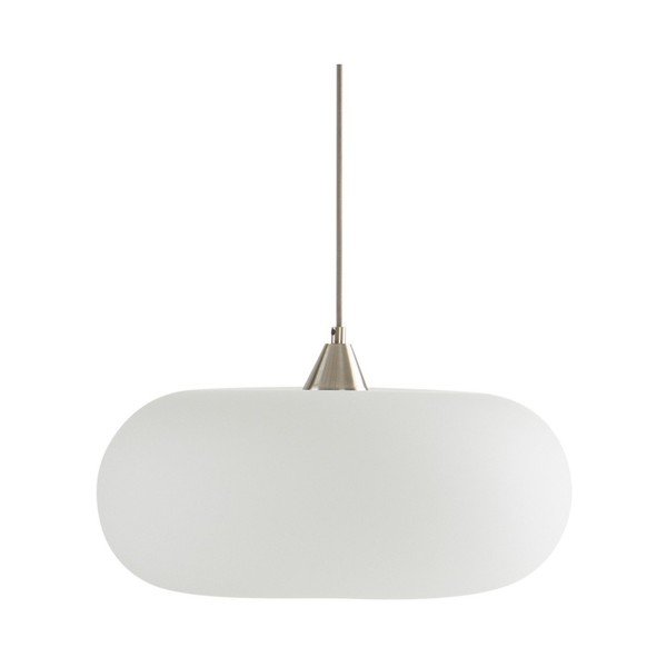 Baltos spalvos/matinės sidabrinės spalvos kabantis šviestuvas iš opalinio stiklo ø 43 cm Thalia – Jotex