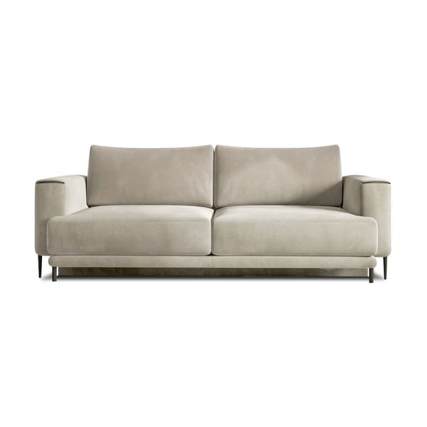 Smėlio spalvos iš velveto sulankstoma/su sandėliavimo vieta sofa 260 cm Dalia – ELTAP