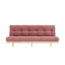 Iš kordinio velveto sofa rožinės spalvos 200 cm Lean – Karup Design