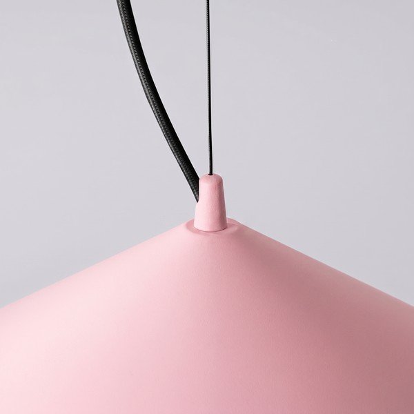 Rožinės spalvos iš metalo kabantis šviestuvas LED ø 50 cm FINT – Thoro-image-3