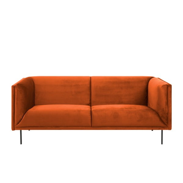 Oranžinio aksomo sofa Actona Nevada