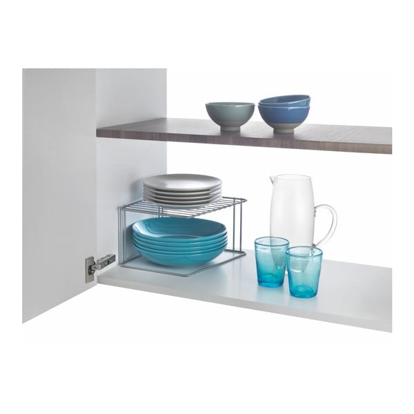 Sidabrinės spalvos iš plieno papildoma virtuvės lentyna 25x25 cm Boxe – Metaltex-image-1