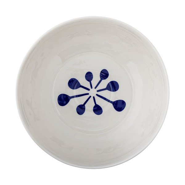 Baltos spalvos/mėlynos spalvos iš keramikos dubuo ø 28 cm Linora – Bloomingville-image-2