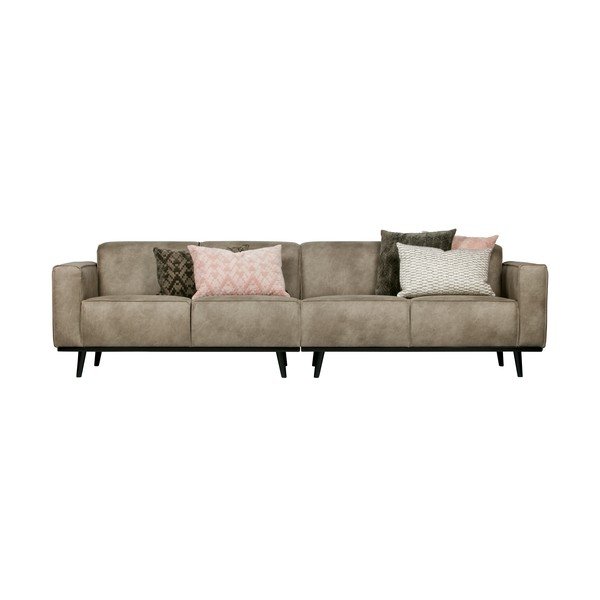 Pilka dirbtinės odos sofa BePureHome Statement, 280 cm-image-3