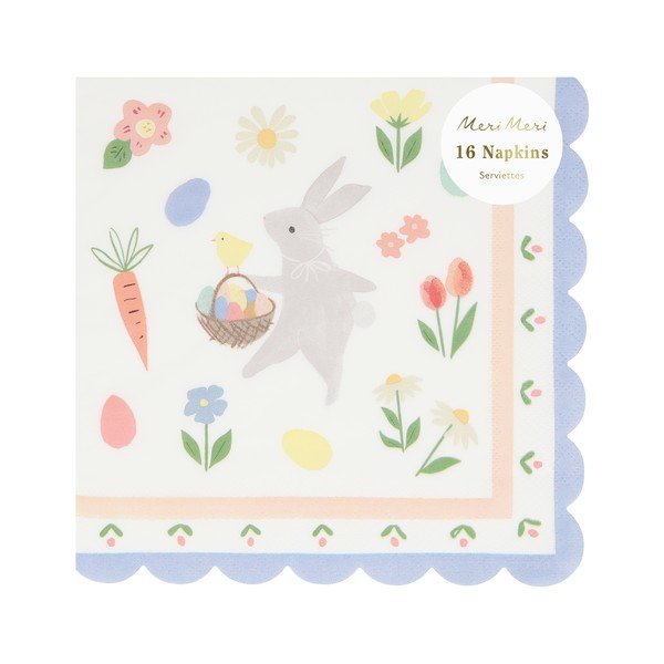 Servetėlės iš popieriaus 16 vnt. Easter Bunny – Meri Meri-image-2