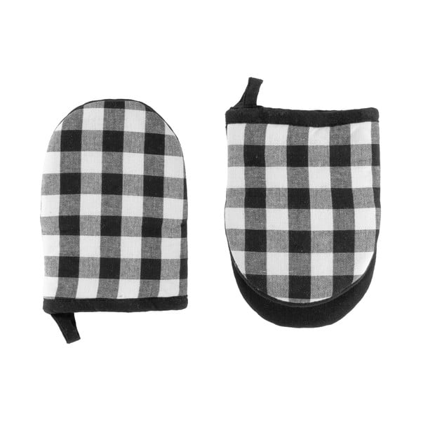 Iš medvilnės virtuvės pirštinės rinkinyje 2 vnt. Gingham – Tiseco Home Studio