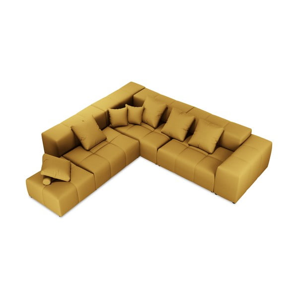 Geltona kampinė sofa (kintama) Rome - Cosmopolitan Design-image-3