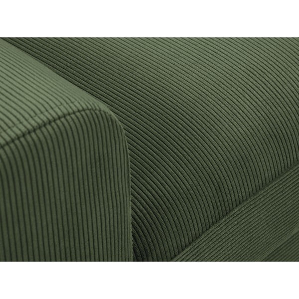 Žalia sulankstoma kampinė velvetinė sofa Kooko Home Jazz, dešinysis kampas-image-1