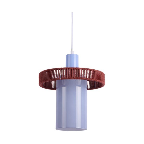 Bordo spalvos/šviesiai mėlynos spalvos iš stiklo kabantis šviestuvas ø 25 cm Firenze Long – Leitmotiv