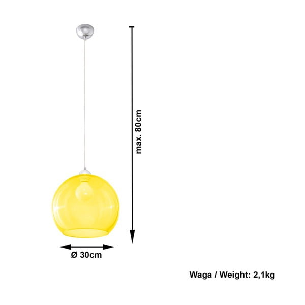 Geltonas lubinis šviestuvas Sollux Bilbao-image-2