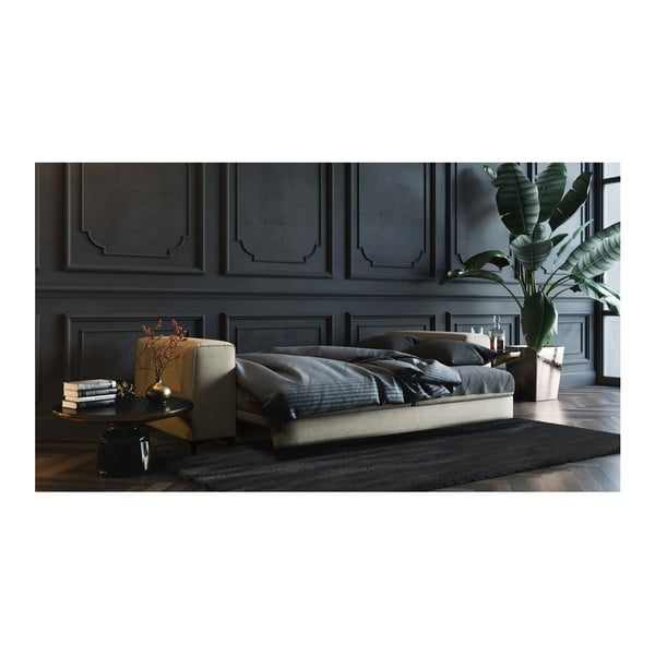 Šviesios smėlio spalvos sofa-lova Devichy Rothe, 256 cm-image-3