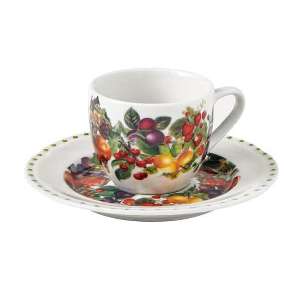 4 porcelianinių puodelių rinkinys su lėkštutėmis Brandani Le Primizie-image-1