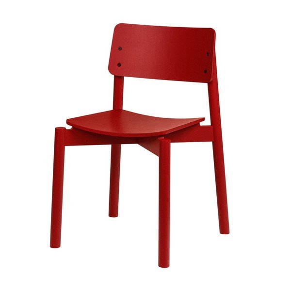 Raudonos spalvos galima dėti viena ant kitos valgomojo kėdė Wem – noo.ma